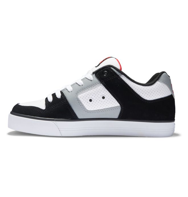 DC Pure Sneakers Herr Svarta Vita Grå | YJSA-52769