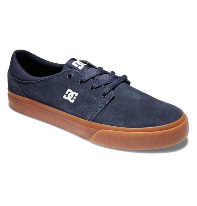 DC Trase Suede Sneakers Herr Marinblå | JRVI-67531