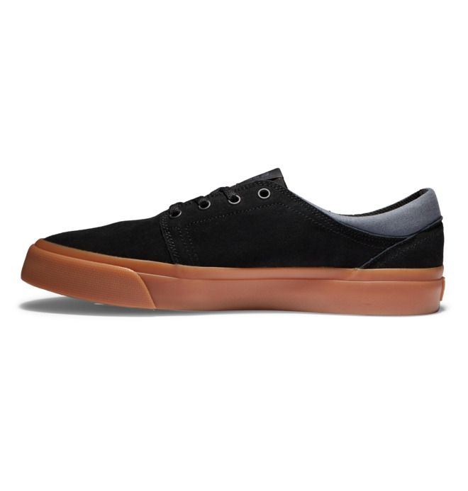 DC Trase Suede Sneakers Herr Svarta Grå Vita | JVBQ-81572