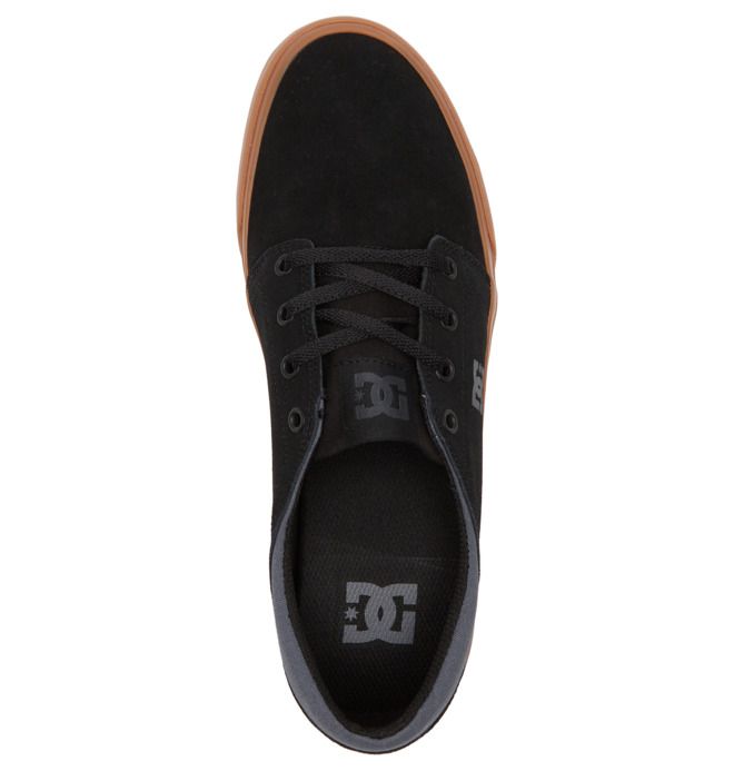 DC Trase Suede Sneakers Herr Svarta Grå Vita | JVBQ-81572