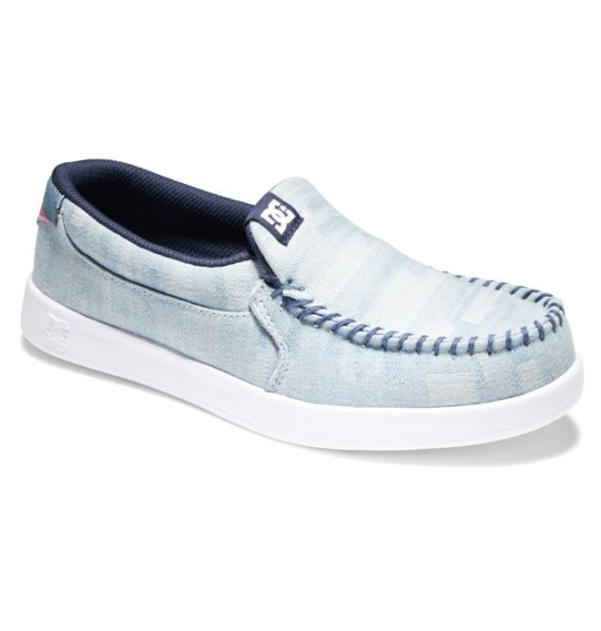 DC Villain Slip On Sneakers Dam Blå | CYNM-39048