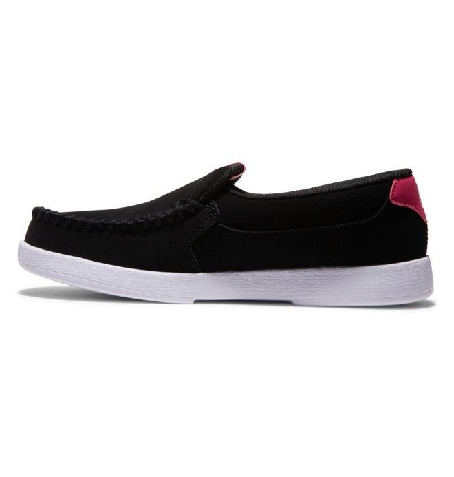 DC Villain Slip On Sneakers Dam Svarta Rosa | NTCR-23518