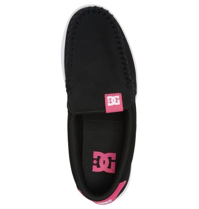 DC Villain Slip On Sneakers Dam Svarta Rosa | NTCR-23518